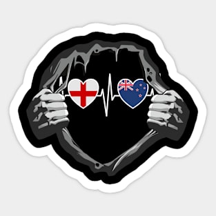 England And New Zealand Flag Flags Sticker